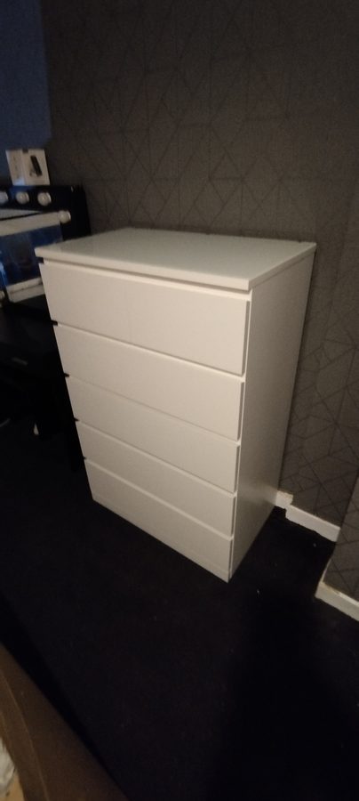 White MALM 5-drawer
